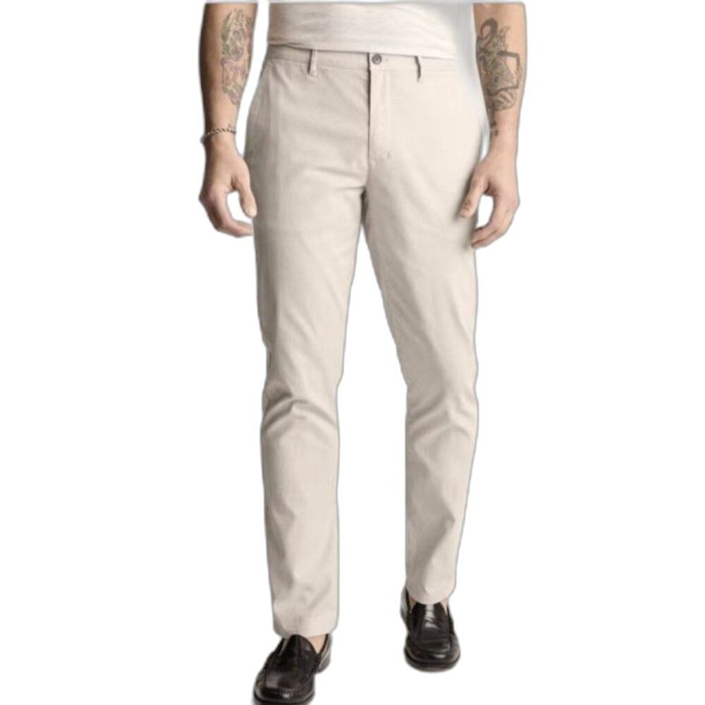 Bonobos Men's Light Tan Flat Front Straight Leg Classic Chino Pants Sz 36 X 33